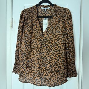 NWT Collective Concepts Leopard Blouse